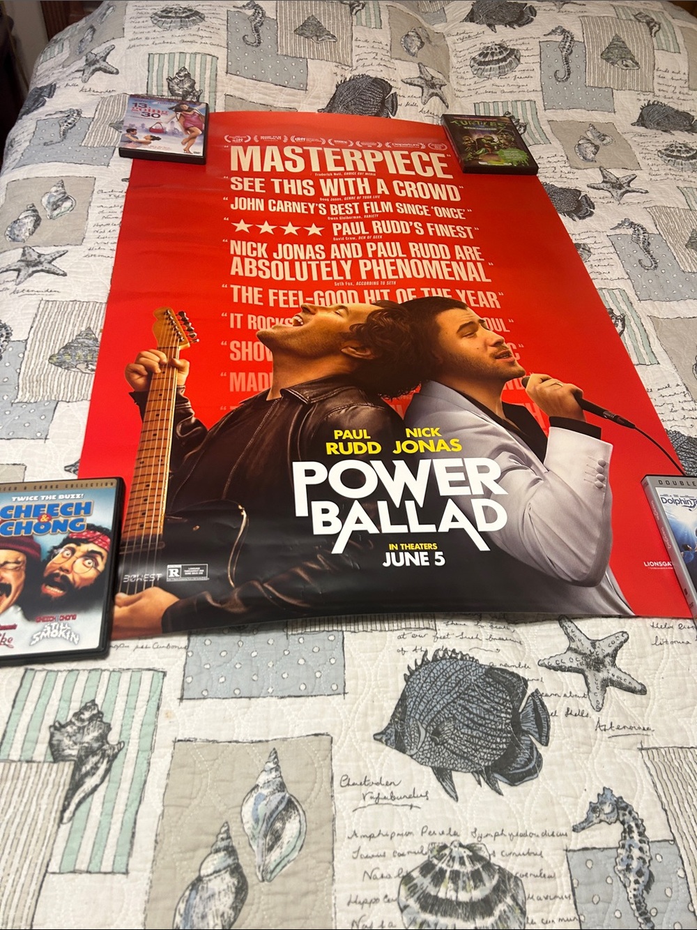 Power Ballad Movie Poster - Red & Black